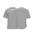 thumbnail image 7 of KeShDi Summer Mens T Shirts Button down Button down Men's Fashion Solid Color V-neck Button Short Sleeved Oversized Breathable Sports and Casual Cardigan Top Gray XL, 7 of 7