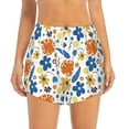 thumbnail image 4 of Lsque Flower Printed Women's Running Shorts with Liner Pockets,Elastic Quick Dry Workout Athletic Gym Yoga Shorts,Womens High Waist Shorts-Large, 4 of 9