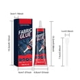 thumbnail image 2 of Fabric Glue – Multi Purpose Permanent Clear Washable Fabric Adhesive, No Sewing Strong Bond for Clothes Jeans Canvas, 60ml, 2 of 6