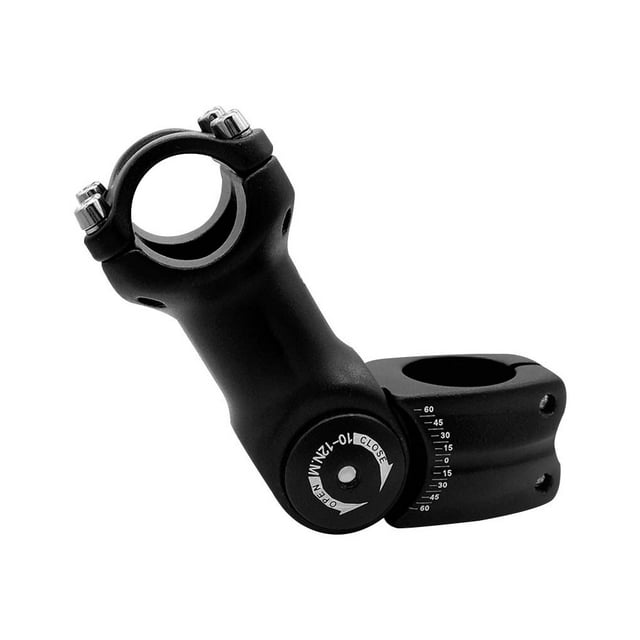 Eigraketly Vástago de bicicleta MTB, vástago de bicicleta de carretera de montaña, elevador de bicicleta ajustable en ángulo de 60 grados, Ciclismo 31.8x75 mm