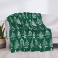thumbnail image 4 of Vsdgher Christmas Trees Pattern Fleece Throw Blanket, Horizontal Fleece Bedding Home Decor for Couch & Bed All Season Use -50"x40", 4 of 6