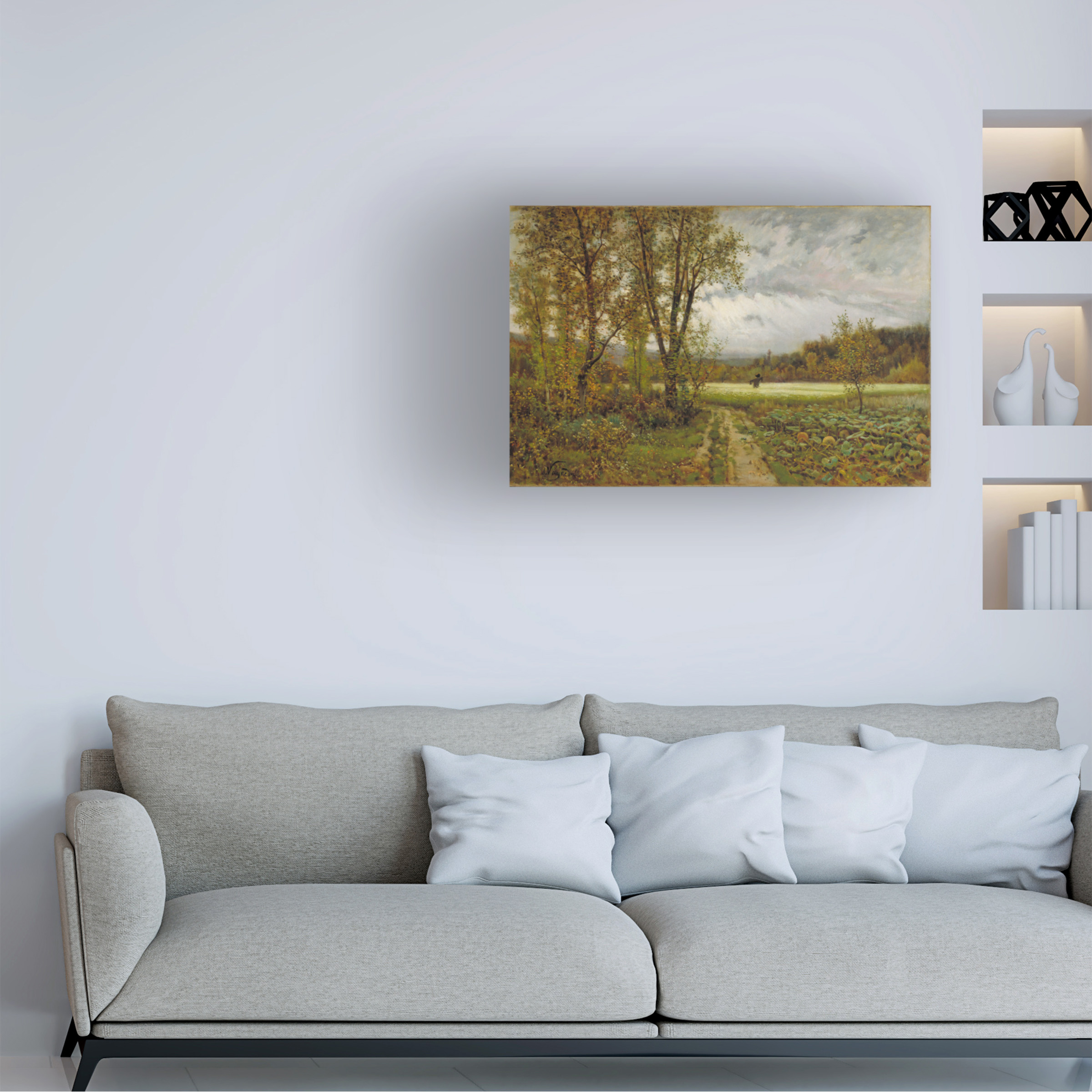 Joaquim Vayreda 'The Scarecrow' Canvas Art