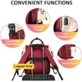 thumbnail image 4 of Lovevook Laptop Backpack for Women,15.6" Business Computer Bag Teacher Nurse Backpack Purse Larger Waterproof Travel Bag College Backpack (White-Wine Red), 4 of 8