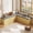 Natural, variant on Farmhouse L-Shaped Corner Storage Bench with Cushion Seating for Entryway, Cloakroom & Bedroom