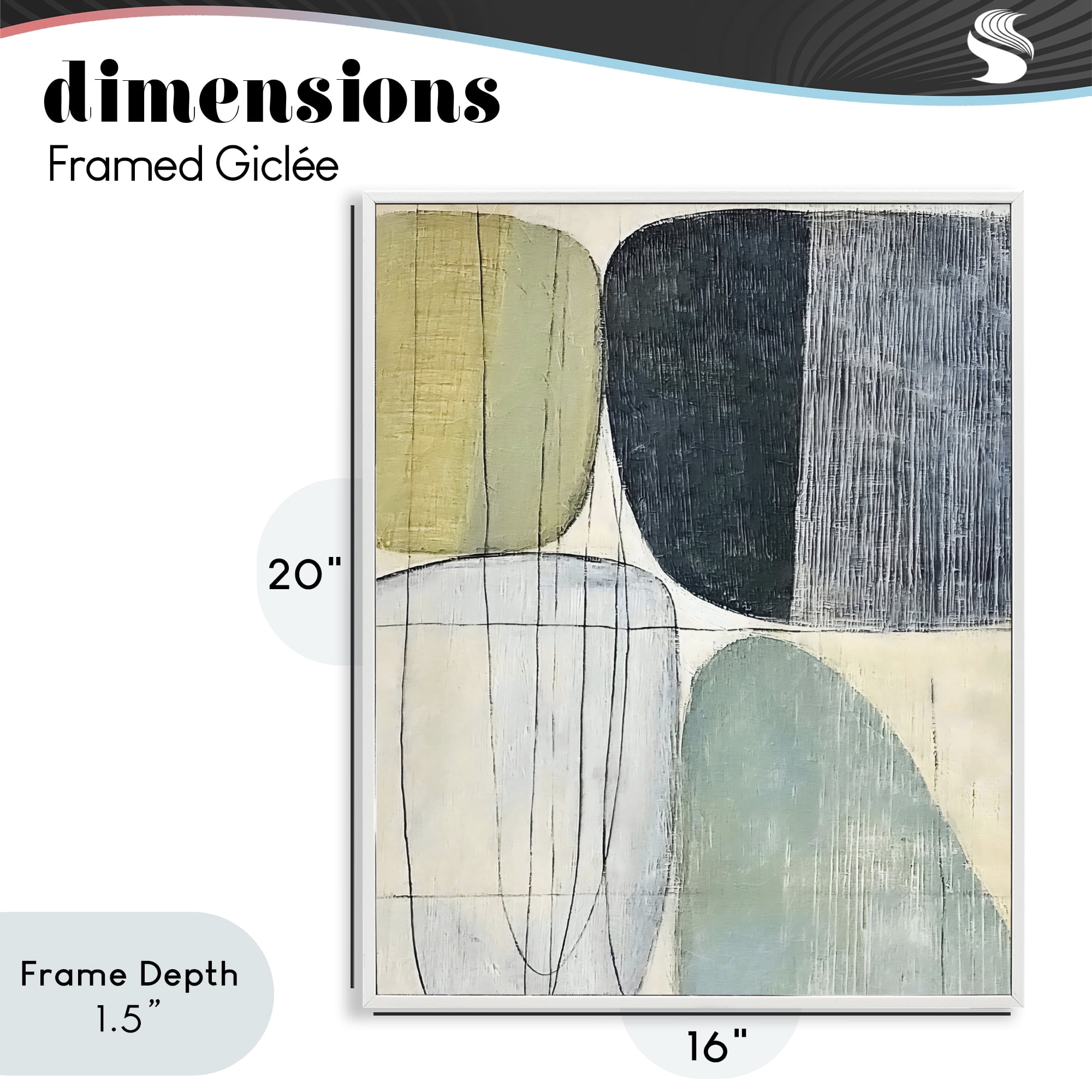 Stupell Industries Modern Organic Composition White Framed Giclee Art, design by Riley B