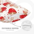 thumbnail image 3 of Rateoe Cute Mushroom Pattern Pillow Covers with Invisible Zipper(Pillows are not Included) Standard Pillowcases-14"x20", 3 of 6