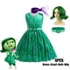 thumbnail image 3 of Disfraz de la película de Disney para niña, traje de fiesta de Halloween, color verde, para Cosplay, 3 of 4