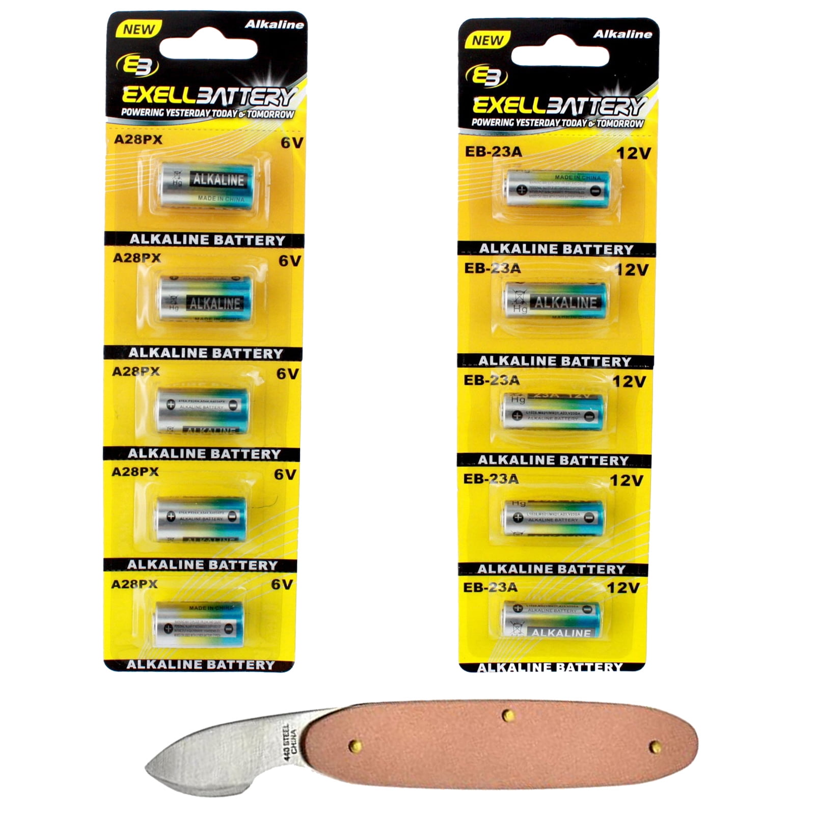 11pc Alkaline Batteries Kit Includes A28PX & 23A Batteries and Watch Opener