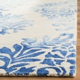 thumbnail image 4 of SAFAVIEH Dip Dye Cadence Damask Wool Area Rug, Beige/Blue, 5' x 8', 4 of 10