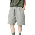 thumbnail image 2 of HAOTAGS Teen Boys Shorts(4-17), Quick Dry Sport Shorts Casual Elastic Waist Summer Shorts with Pockets Gray 10-11Years, 2 of 4