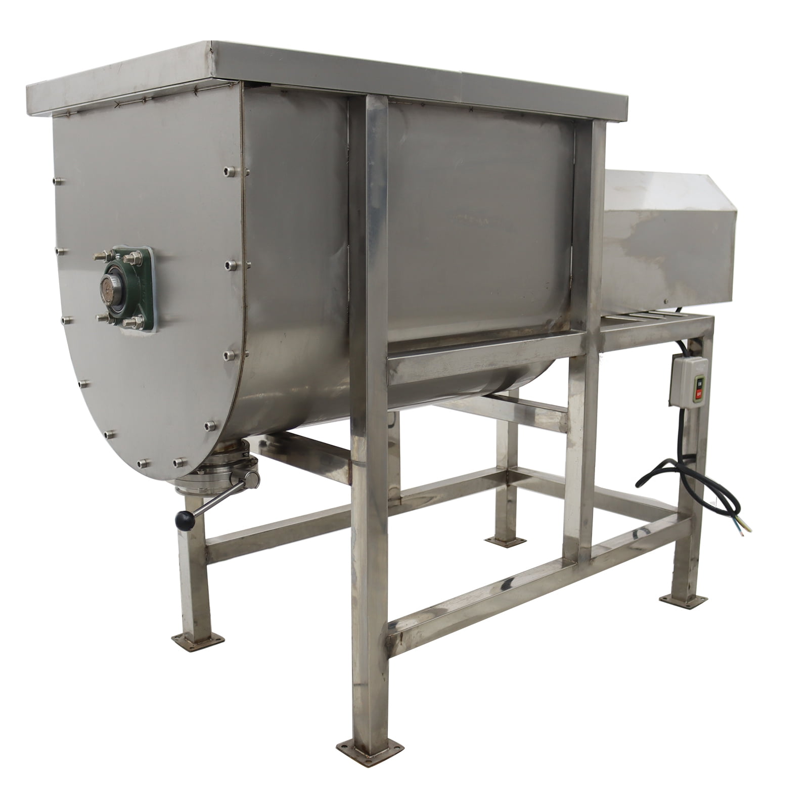 Dry and Wet Horizontal Mixer Ribbon Blender 220V for Feed Chemical Plastic Particles Mixing Machine