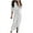 White, variant on LYXSSBYX Womens Dresses under 10.00 Fashion Women's Sexy Summer Casual Full Sleeve Solid Button Fork Opening Dress