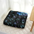 thumbnail image 3 of Summer Tropical Butterfly Print Meditation Pillow Thick & Fluffy Zabuton for Yoga & Relaxation, 3 of 7