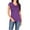 Purple, variant on Women's Basic Short Sleeve V Neck T-Shirt Top