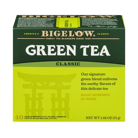 (4 pack) (4 Boxes) Bigelow Classic Green Tea, Tea Bags, 40 Ct