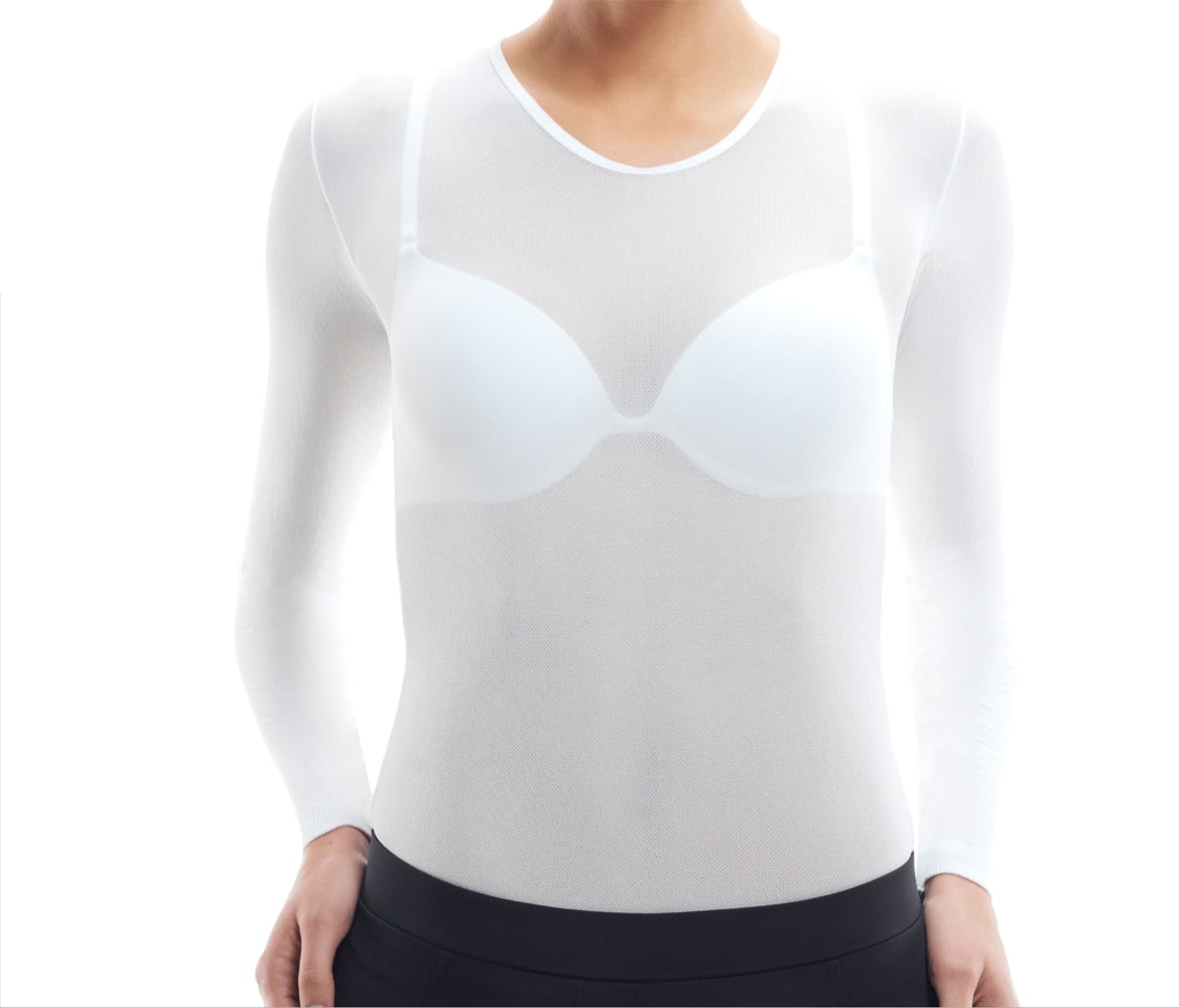 Lupo Second Skin Women's Long Sleeve Sheer See Through Mesh
