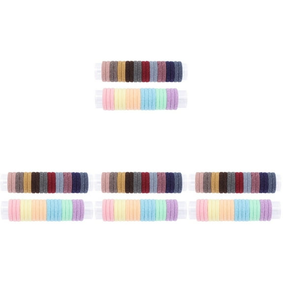 160 Pcs Towel Ring Womens Headbands for Short Hair Rope Ponytail Holders Tie Black Scrunchies Small Rubber Miss Toddler