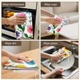 thumbnail image 5 of 6 Pcs Funny Kitchen Towels,Pioneer Flower Floral Print Pattern Microfiber Dish Towels,Kitchen Tea Towels,Kitchen Towel Set (18" X 26"), 5 of 7