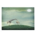 thumbnail image 1 of Giraffe Cutting Board, Mother Animal on Meadow Atmosphere Stars Romance Moon Image, Decorative Tempered Glass Cutting and Serving Board, Large Size, Multicolor, by Ambesonne, 1 of 1