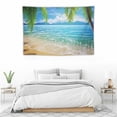 thumbnail image 4 of PRATYUS  Summer Beach Theme Tapestry Wall Hanging 60x40 Inch Palm Trees Ocean Sea Beach Wave Scenery Wall Art Tropical Nature Tapestry Holiday Home Decor for Bedroom Living Room 60x40in, 4 of 7