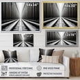 thumbnail image 4 of Designart "Minimalist Tracks of Trains I" Transportation Floater Framed Wall Art Living Room, 4 of 7