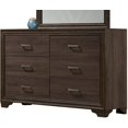 thumbnail image 4 of Eastern King Bed Upholstered Headboard Fabric Walnut Finish Bedroom Furniture 4pc, 4 of 6