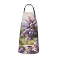 thumbnail image 3 of Cauagu Lilacs Teapot Scenic Painting Aprons with Pockets,Waterproof Apron for Women,Kitchen Cooking Apron Adjustable Bib Aprons Chef Apron for Cooking,Drawing,Crafting, 3 of 8