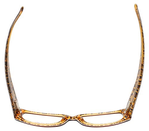 Calabria Viv 747 Designer Reading Glasses in Black-Leopard ; +3.00