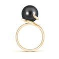 thumbnail image 2 of ANGARA Tahitian Cultured Pearl Ring with Spiral Metal Loop in 14K Yellow Gold for Women | June Birthstone, Birthday, Anniversary, Jewelry Gift for Women | Pearl Ring, 2 of 8