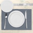 thumbnail image 3 of Ambesonne Japanese Place Mats Set of 4, Floral Checked Tile, Standard Size, Dark Blue Grey, 3 of 6