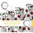 thumbnail image 6 of Red Roses Blackout Curtains for Bedroom/Living Room, Thermal Insulated Kitchen Curtains, Spring Floral Summer Botanical Weeping Grommet Darkening Window Treatment Drapes 42"x63"x2, 6 of 8