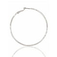 thumbnail image 3 of Stellar Women's 2" Jagged Hoop Earrings Jewelry, Silver, 3 of 3