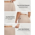 thumbnail image 2 of baleaf Women's Petite Casual Pants with 3 Pockets 25" Ankle Golf Travel Pant Pull On Stretchy 7/8 Work Slacks Beige S, 2 of 7