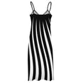 thumbnail image 6 of Black and White Irregular Stripes Sleeveless Dress dresses summer Women long dress dresses for women, 6 of 6