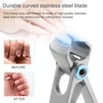 thumbnail image 4 of EIMELI Nail Clipper Stainless Steel Wide Jaw Opening Fingernail Trimmer Splash-proof Ergonomic Curve Sharp Toenail Cutter with File Nail Grooming Tool for Adults Seniors Thick Nails, 4 of 7