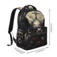 thumbnail image 2 of Disketp Vintage Winged Rose Skull Mochila Estampada para Hombre y Mujer – Mochila Ligera Clásica con Múltiples Bolsillos para Universidad, Trabajo y Viajes-One Size, 2 of 5