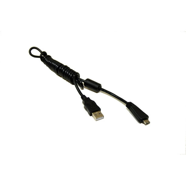 HQRP USB Data Cable Cord for Sony Cyber-Shot DSC-WX30, DSC-WX10