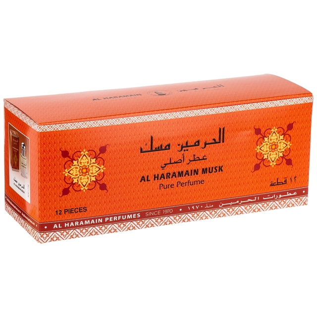 Perfume Al Haramain Musk para adultos unisex, 15 ml, aceite de perfume