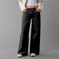 thumbnail image 6 of Women Jeans Baggy Jeans Wide Leg Jeans Trendy Stretchy Straight Leg Jean Loose Casual Denim Pants Jeans For Women, 6 of 6