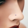 thumbnail image 2 of BM25 Fire Opal Steel L-Shaped Nose Ring-Pink, 2 of 2