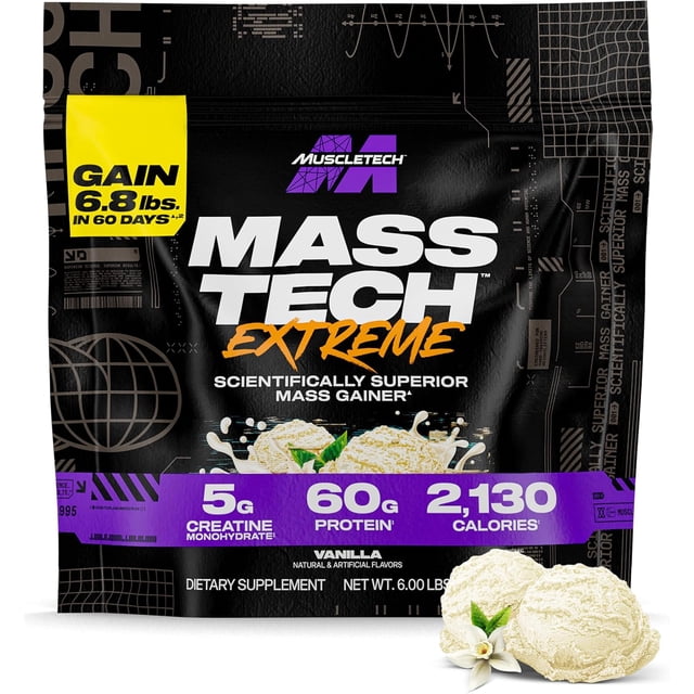 Proteína Muscletech Masstech Extreme 2000 6 lbs Vainilla