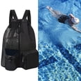 thumbnail image 1 of Mochila de Gimnasio con Cordón, Ligera, Plegable, de Nailon, Portátil, de Gran Capacidad, para Hombre Y Mujer, con Bolsillo para Artículos Húmedos. negro, 1 of 8