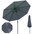 thumbnail image 1 of Costway 10 FT Solar Patio Umbrella with 96 LED Lights 35° Adjustable Tilt Vented Top Navy, 1 of 10
