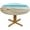 Beach, variant on Beach Round Tablecloth Sea Sand Shells Waterproof Oil-Proof Table Cover Table Cloth for Indoor Dining, Outdoor Picnic Parties, Camping,Fits for Table 40-44" Inches