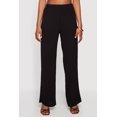 thumbnail image 3 of Women's High Waisted Crepe Knit Wide Leg Pants, 3 of 4