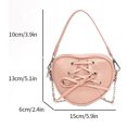 thumbnail image 4 of Bolso Bandolera Elegante para Mujer en Forma Corazón PU Viajes Al Aire Libre () Blanco, 4 of 4