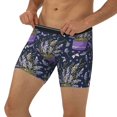 thumbnail image 3 of Xecao Lavender Flowers Print Boxer Briefs for Men's Stretch Moisture-Wicking Underwear, Mid-Rise Classics breathable fabric, 3 of 7