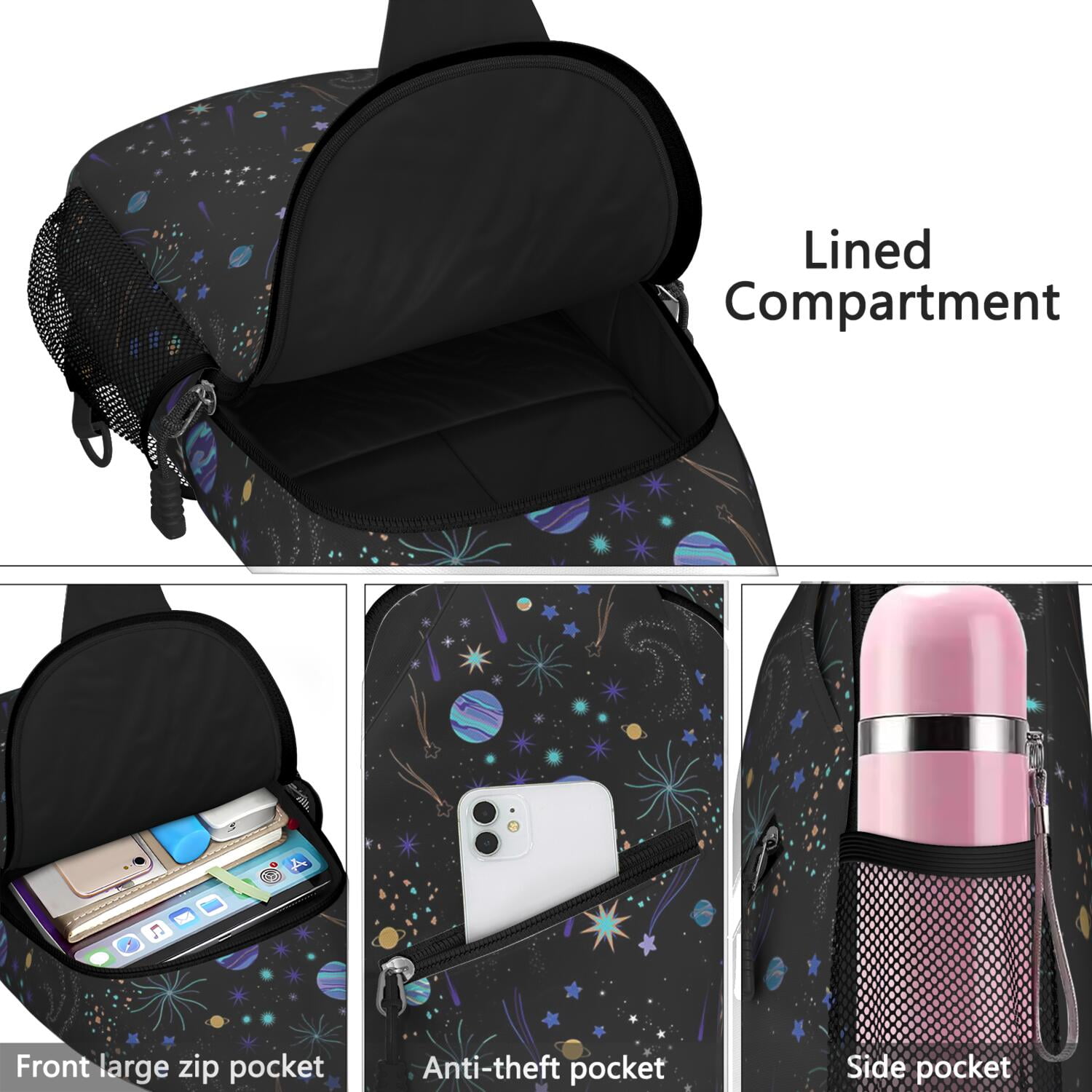 Firefighter Themed Travel Daypack for Women Durable & Breathable Chest Bag Ideal for Commuting & Hiking