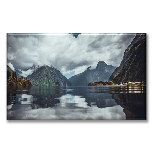 Cuadro Canva Pixtreats Listo Para Colgar Tipo Galería Montañas En Día Nublado 50X75 cm