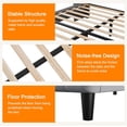 thumbnail image 4 of Ourlova Rattan Full Bed Frame with Headboard Footboard Strong Metal Slat Noise Free Bohemian Style, 4 of 8